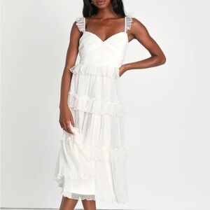 Lulus white tulle dress